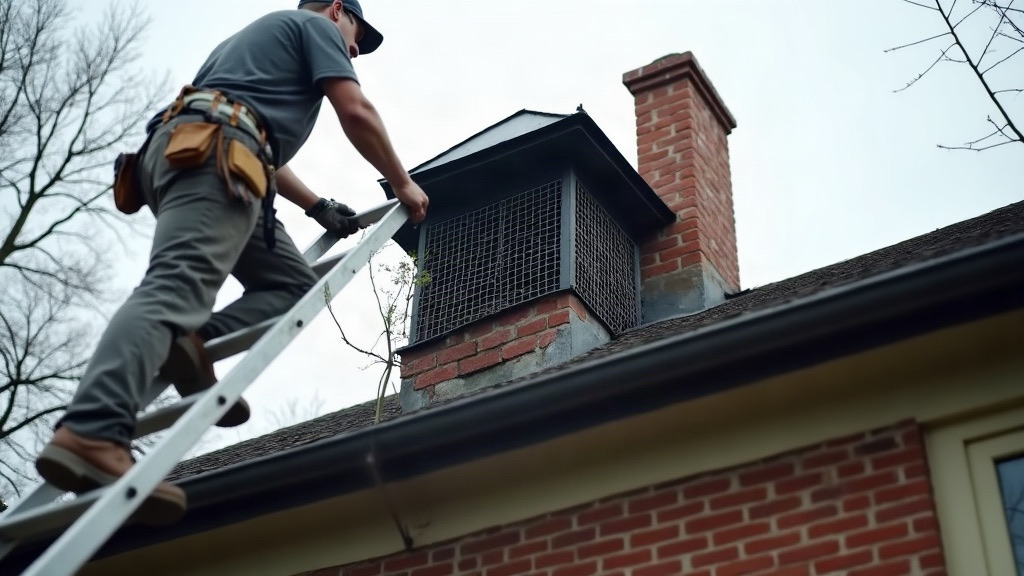 Technician sealing roof entry points during wildlife exclusion on a Shawnee, Kansas home